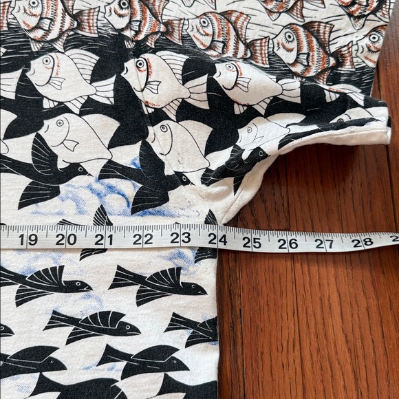 Early 1990’s M.C. Escher AOP Vintage Single Stitch T-Shirt Andazia - Picture 15 of 16